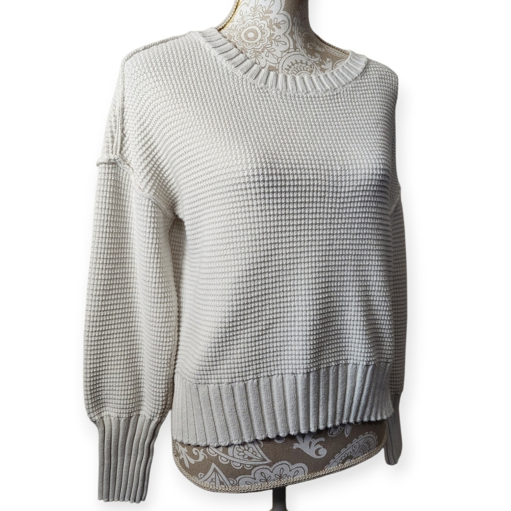 Jessica Simpson Coastal Chic Oversized Minimalist Oatmeal Sweater Size M